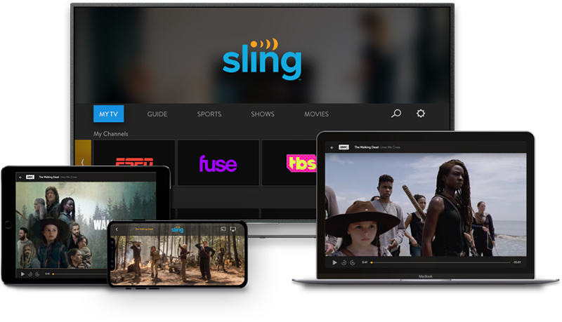 Sling on TV, phone, tablet & computer