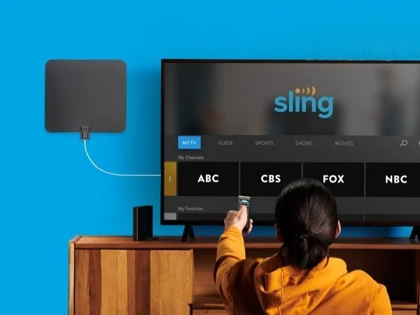 Family Watching Sling TV